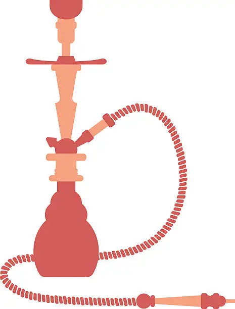 Vector illustration of Hookah Flat Design Illustration Isolated.