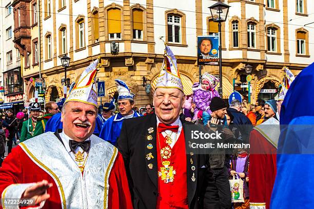 Carnival People Move To The Roemer With Music Stock Photo - Download Image Now - Adult, Adults Only, Brass Band