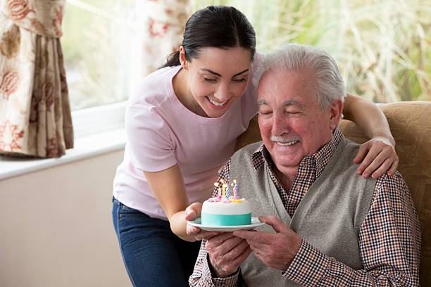 grandad de cumpleaños - naughty nurse fotografías e imágenes de stock