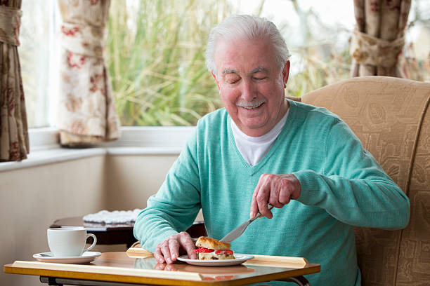 istock Senior Man Enjoying Afternoon Tea 472236531