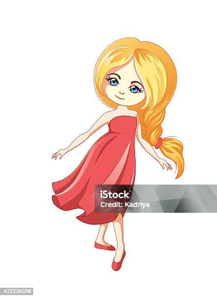 Cute Little Cartoon Girl Stock Illustration - Download Image Now - 2015, Activity, Ballet