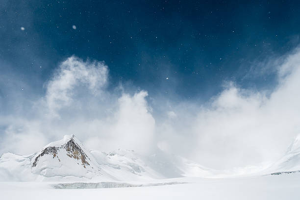 istock Snow storm over the mountains 472237141