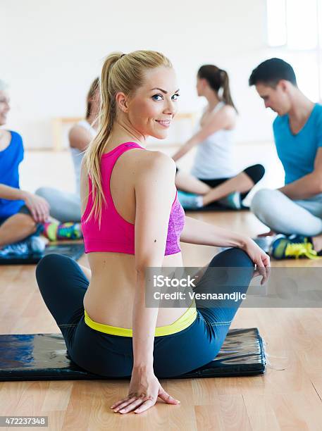 People Exercising In Gym Stock Photo - Download Image Now - 2015, Adult, Back