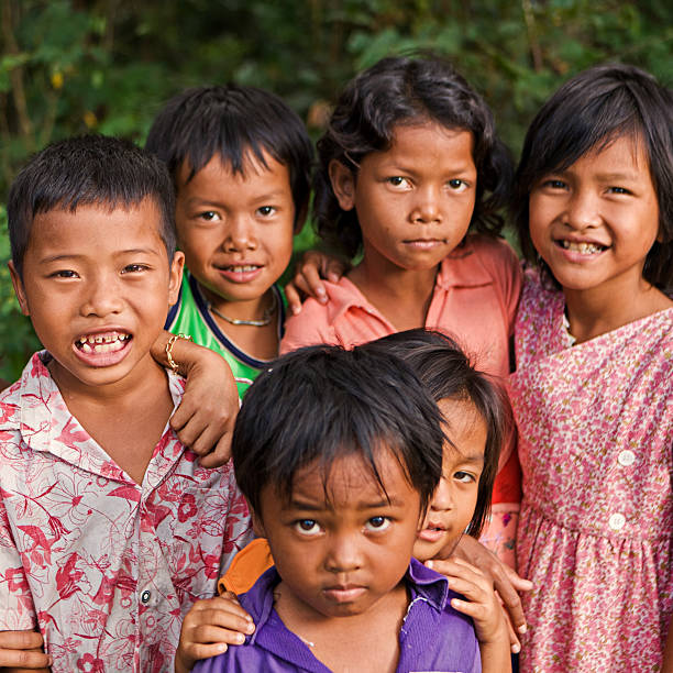 istock Group of Cambodian children 472237691