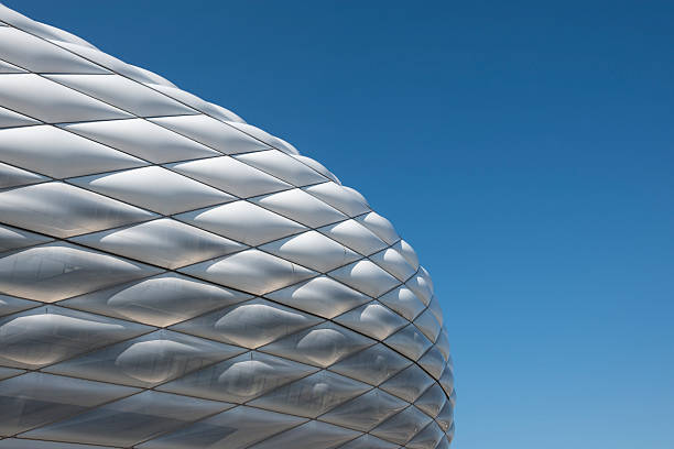 Allianz Arena Munich Munich, Germany - March 28, 2014: Detail of the Allianz Arena , It was constructed for the homesoocer team of the club FC Bayern München. allianz arena stock pictures, royalty-free photos & images