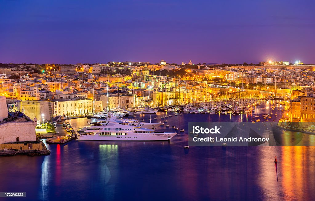 View of a marina near Valletta - Malta Maltese Islands Stock Photo