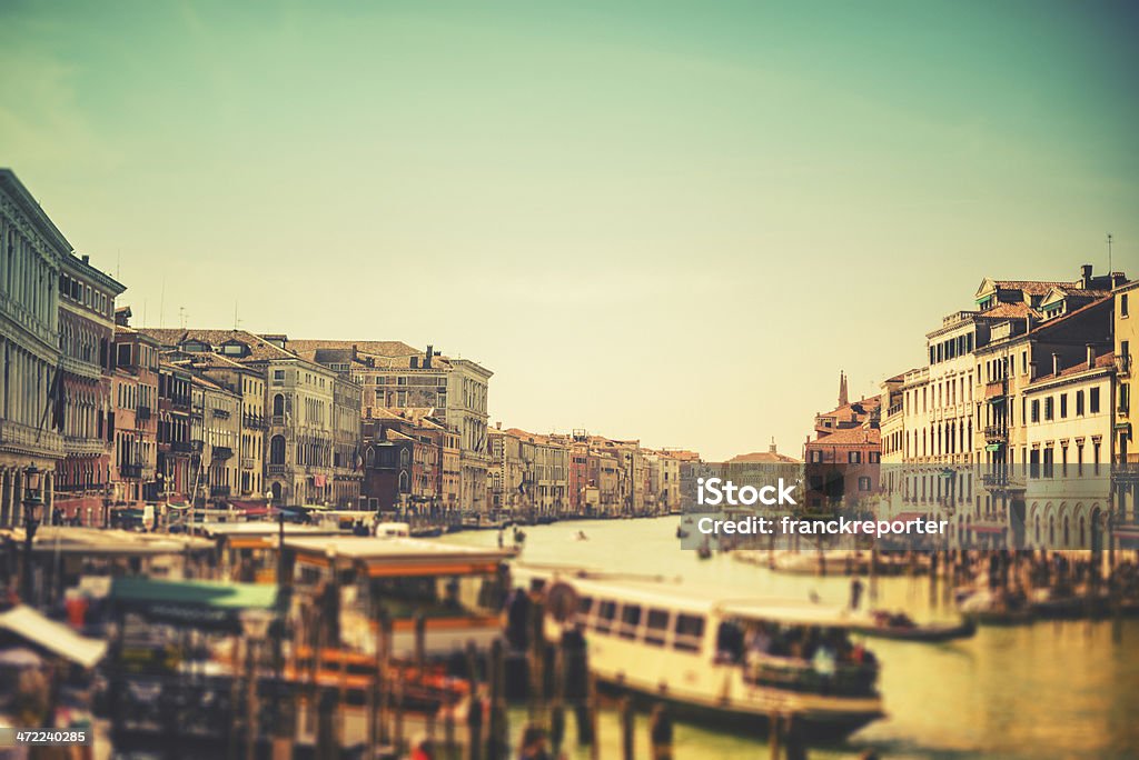 Venise-Gondoles sur le Grand canal - Photo de Aube libre de droits