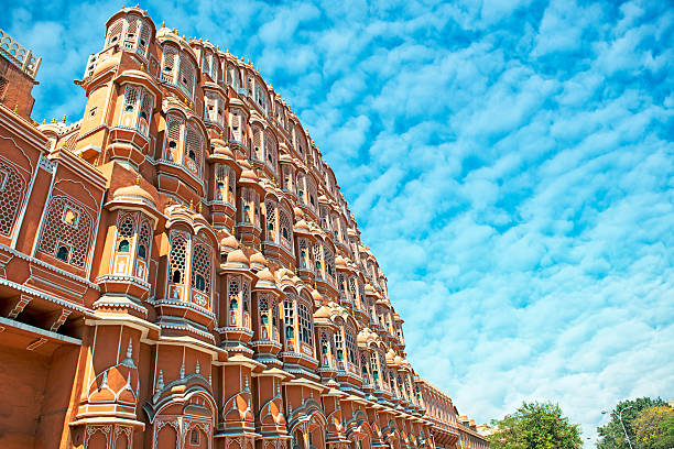 「hawa mahal 」 - nobody india sandstone column ストックフォトと画像