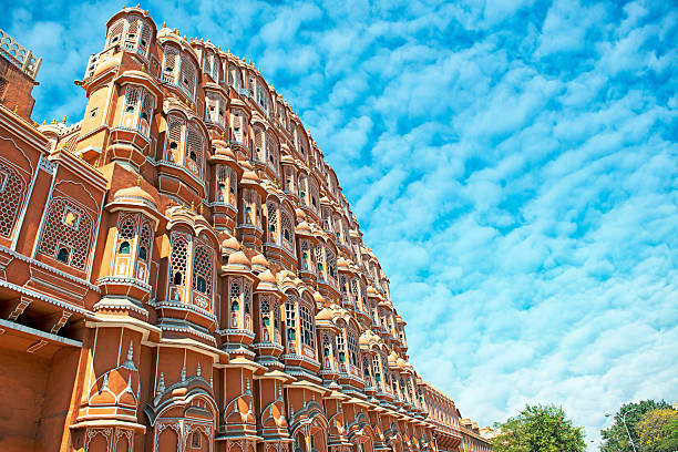 Eve Expensive Hawa Mahal (Jaipur, Rajasthan, India) hawa mahal photos stock pictures, royalty-free photos & images
