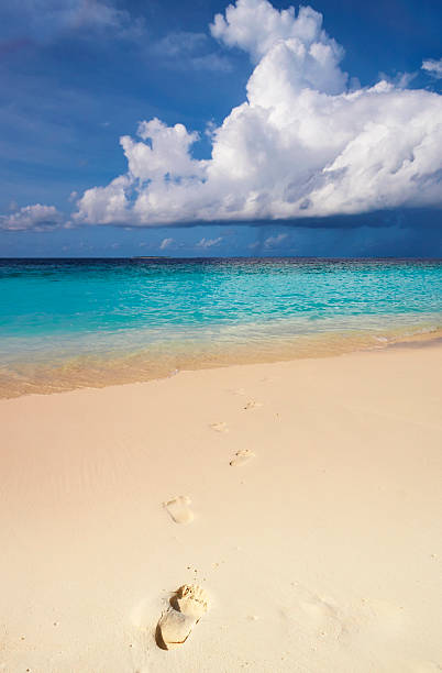 istock Footprint On The Beach 472241389