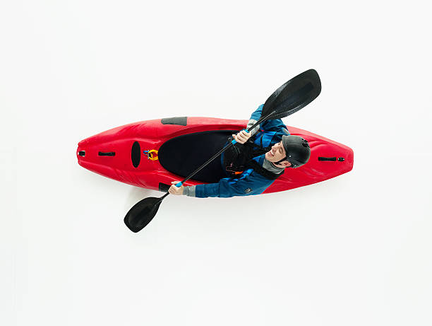 istock Above view of kayaker rowing 472242798