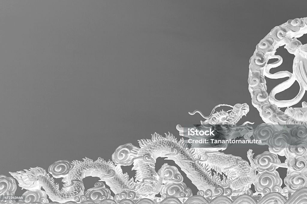 abstract dragon sculpture abstract dragon sculpture on the roof top 2015 Stock Photo