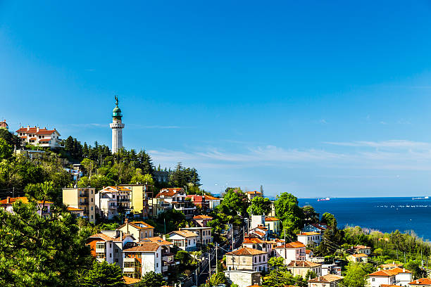 istock Old lighthouse in the bay of Trieste 472246386