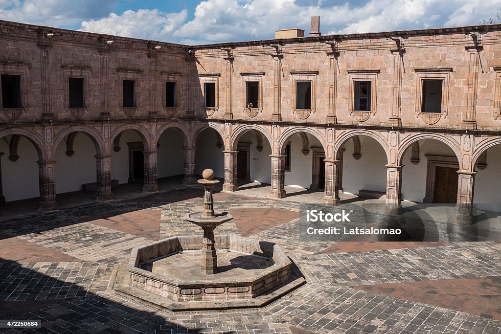 Old Jesuit Clavijero palace Picture of the old Jesuit Clavijero palace in Morelia, Mexico. Palacio Clavijero Stock Photo