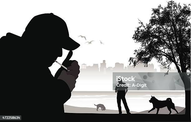 Ilustración de Fumadores Al Aire Libre y más Vectores Libres de Derechos de Cigarrillo - Cigarrillo, 2015, Afección médica