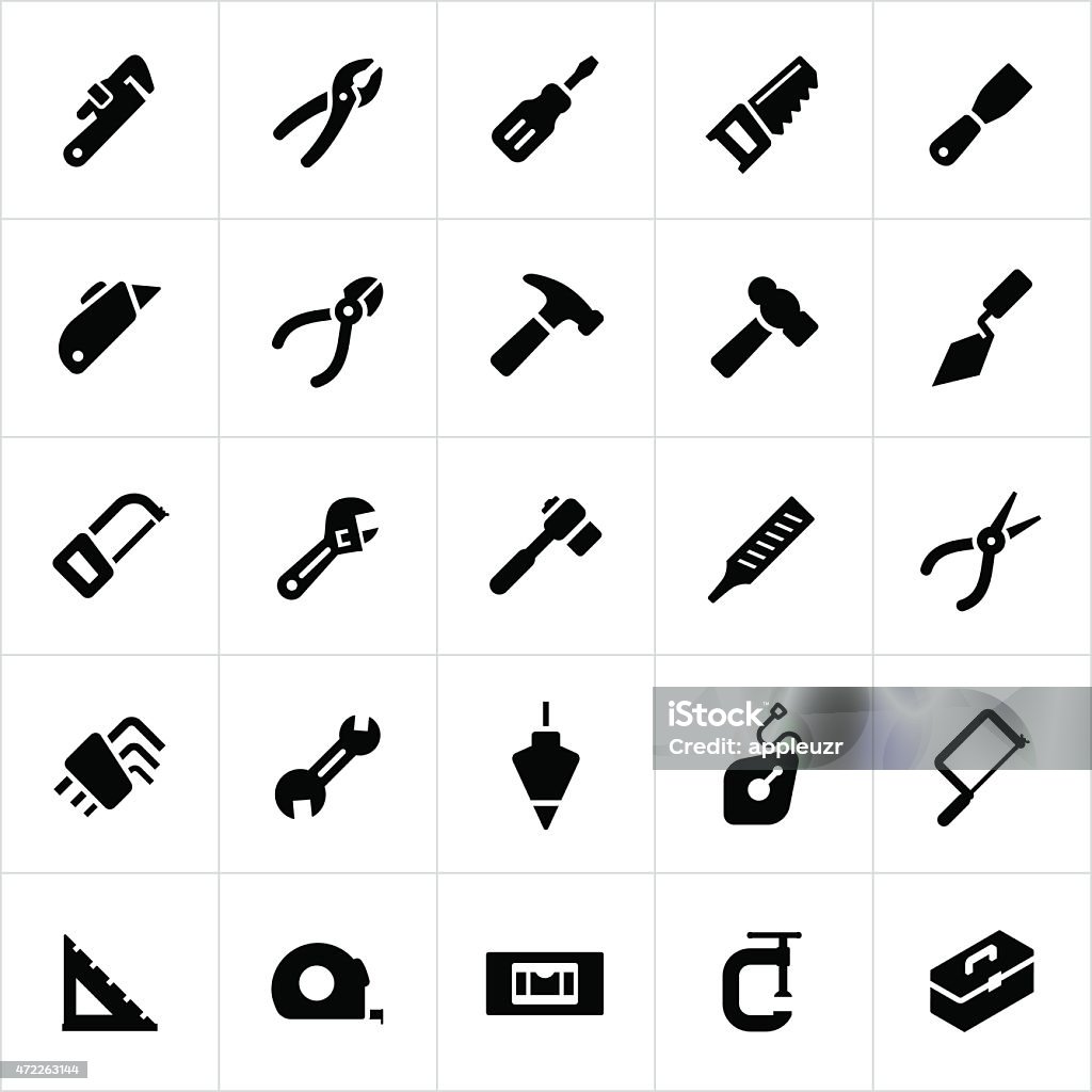 Iconos de herramientas de mano - arte vectorial de Alicate puntiagudo libre de derechos