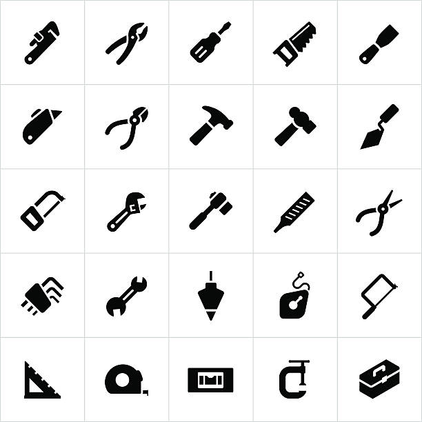 손 도구 아이콘 - socket wrench stock illustrations