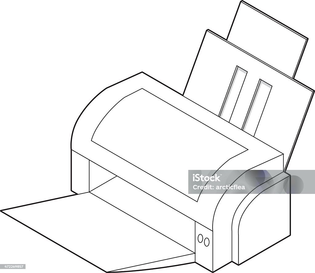 Impressora de Jato de Tinta - Royalty-free Comunicação arte vetorial
