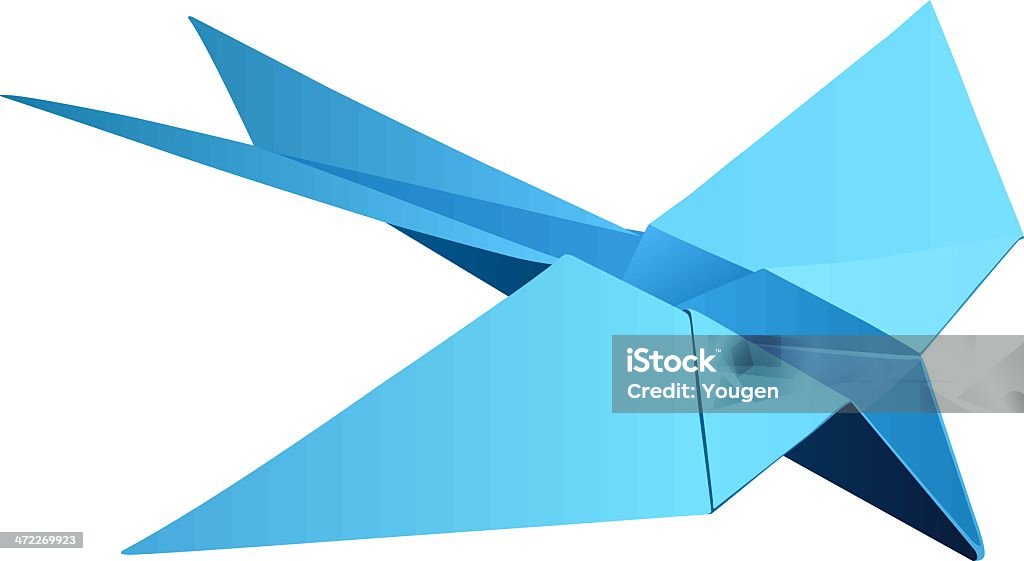 Origami Le swallow» (vecteur - clipart vectoriel de Origami libre de droits