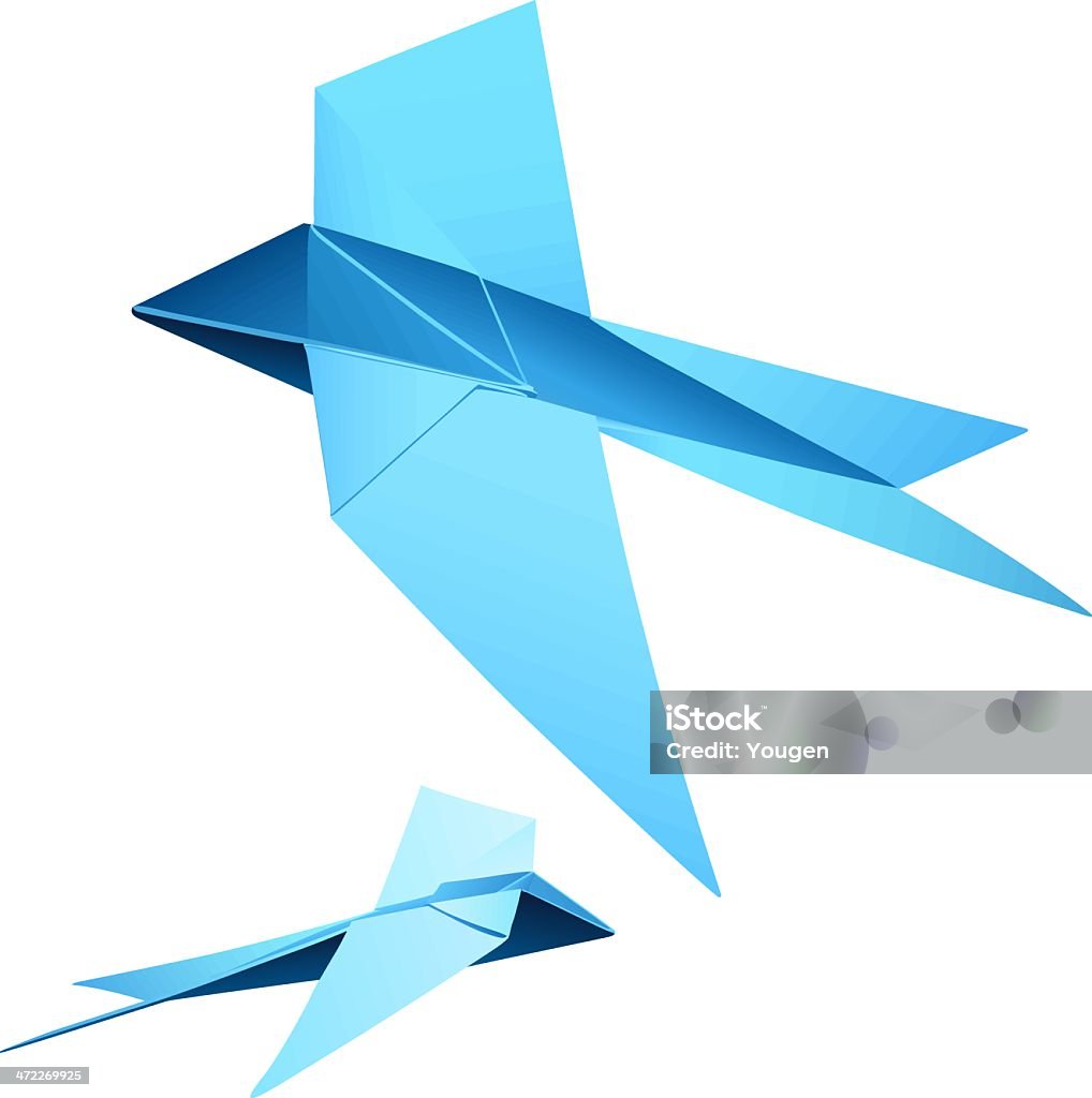 Origami "coppia rondini" (Vettore - arte vettoriale royalty-free di Accordo d'intesa