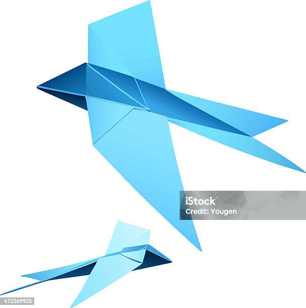 Origami Coppia Rondini Vettore - Immagini vettoriali stock e altre immagini di Accordo d'intesa - Accordo d'intesa, Ala di aeroplano, Ala di animale