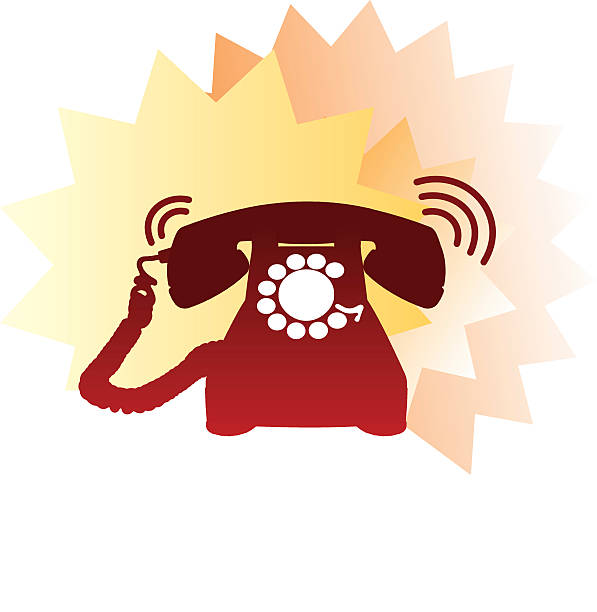 Telephone vector art illustration