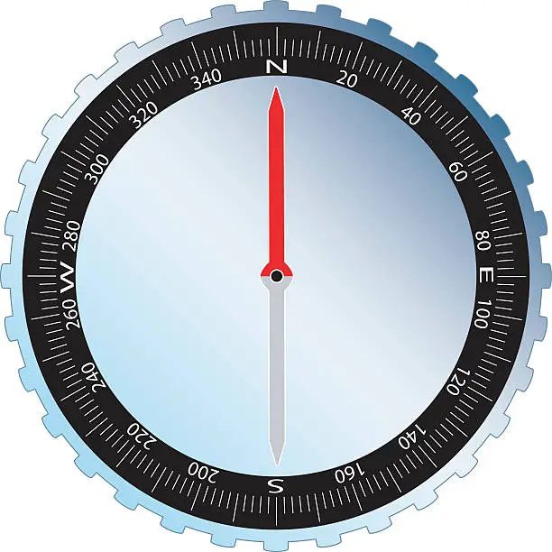 Vector illustration of Vector compass 2d1