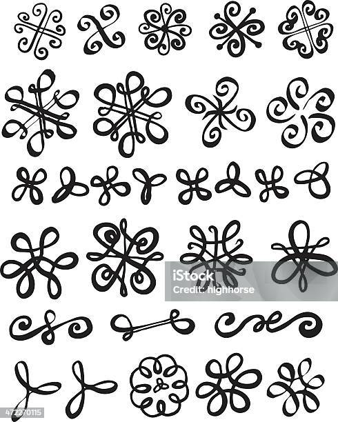 Brush And Caligraphy Ornaments Vector Stock Illustration - Download Image Now - Doodle, Art, Art And Craft