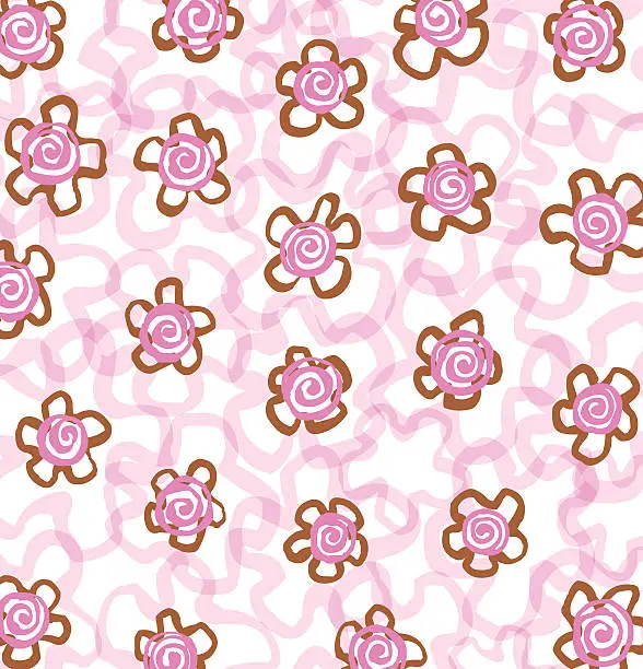 Vector illustration of Flower Background in Pink