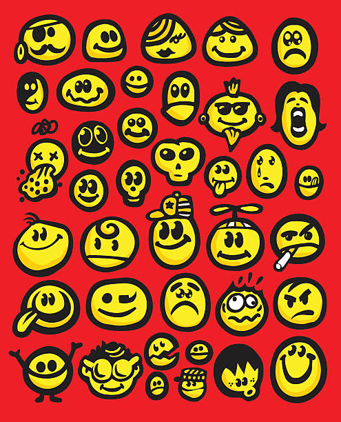 Smiley Pack-grasso profilo - illustrazione arte vettoriale