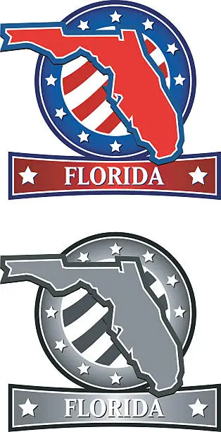 Vector illustration of Florida Crest