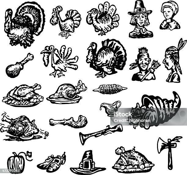 Thanksgiving Value Pack Stock Illustration - Download Image Now - Cornucopia, Indigenous North American Culture, Indigenous Peoples of the Americas