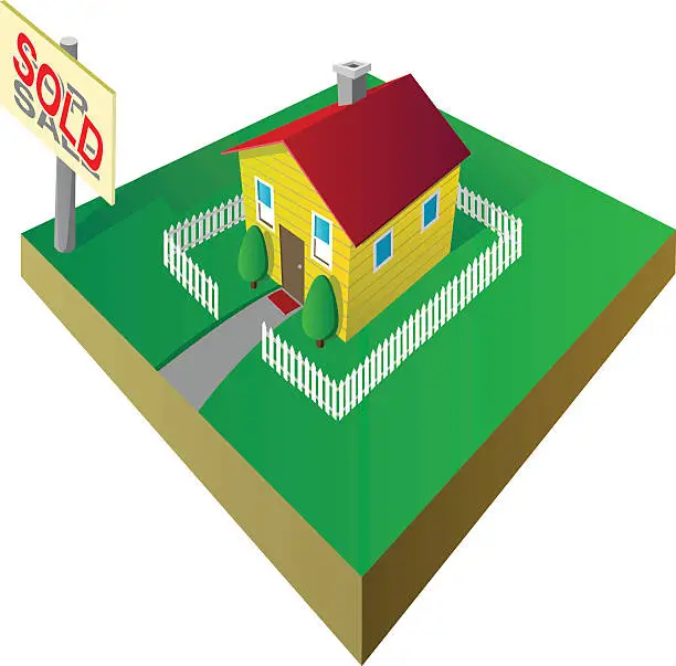 Vector illustration of House - Sold! [vector]