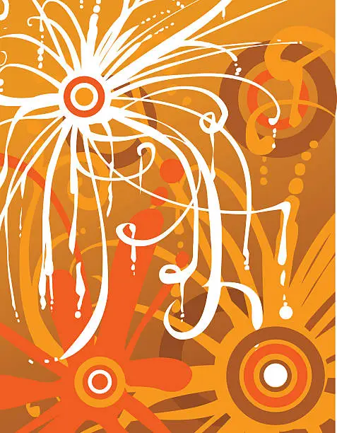 Vector illustration of Orange Whirl