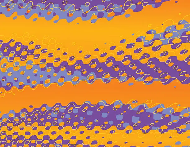 Vector illustration of Orange and Purple