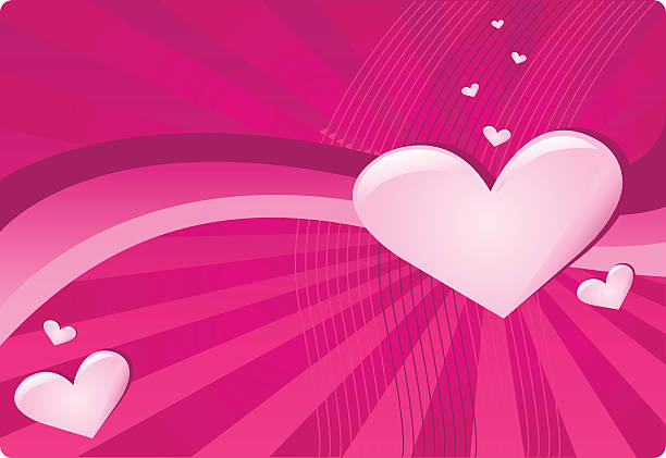밸런타인데이 심장 배경기술 [ 벡터 ] - february valentines day heart shape love stock illustrations