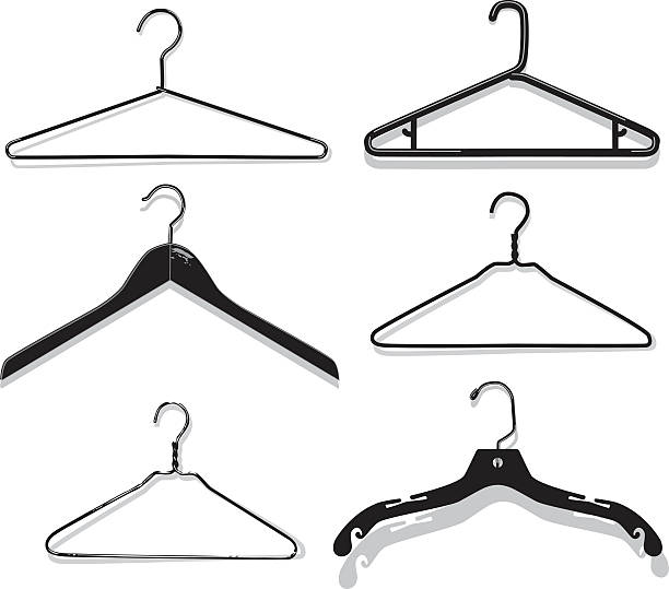 ilustrações, clipart, desenhos animados e ícones de roupas cabides - hanger