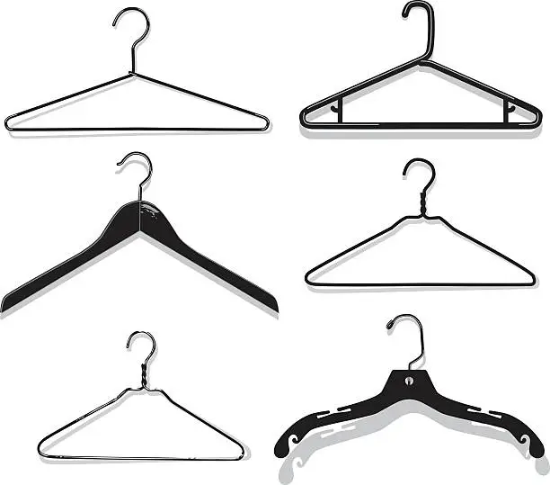 Vector illustration of Clothes Hangers