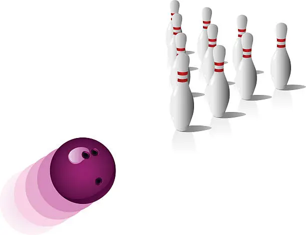 Vector illustration of Bowling [vector]