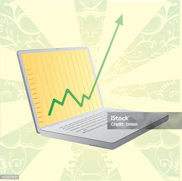 Vetores de Em Laptopilustração De Stock e mais imagens de Analisar - Analisar, Bolsa de valores e ações, Comparação