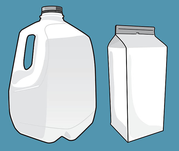 Milk Cartons Template Two kinds of milk/juice containers. Add your own labels. milk jug stock illustrations