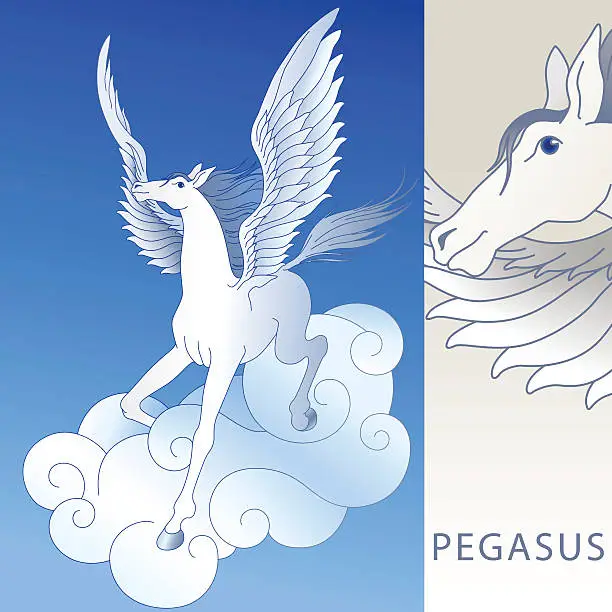 Vector illustration of Pegasus (vector)