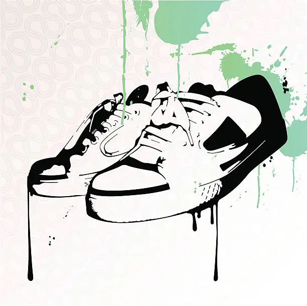 Vector illustration of Graffiti Sneakers - illustration