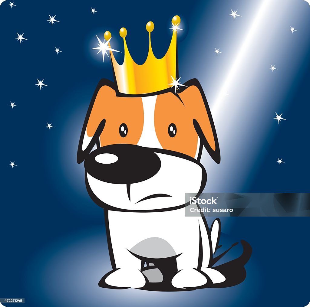 Rei doggy - Royalty-free Cão arte vetorial
