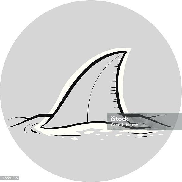 Rekin Płetwa Grzbietowa - Stockowe grafiki wektorowe i więcej obrazów Dowcip rysunkowy - Dowcip rysunkowy, Gatunek zagrożony, Grafika wektorowa
