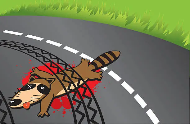 Vector illustration of Roadkill