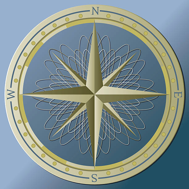 windrose4 - compass rose north mountain vector stock illustrations