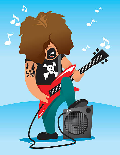 ilustrações de stock, clip art, desenhos animados e ícones de guitarrista - microphone stage music popular music concert