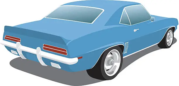 Vector illustration of Vector Camaro 1969