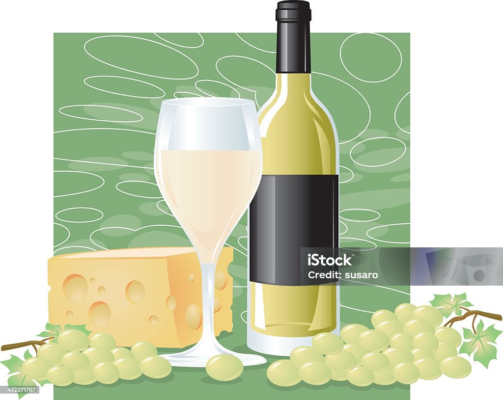 Tak Białe wino - Grafika wektorowa royalty-free (Alkohol - napój)